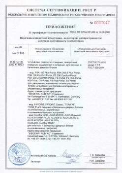 2017.06.19 Орехово-Зуево - Приложение к сертификату Устройства поворотные, откидные, Siegenia-Aubi KG. ГОСТ 30777-2012